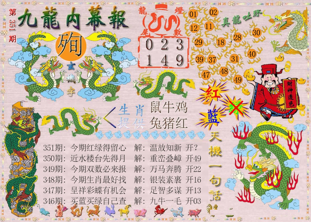 351期九龙内幕报[图]