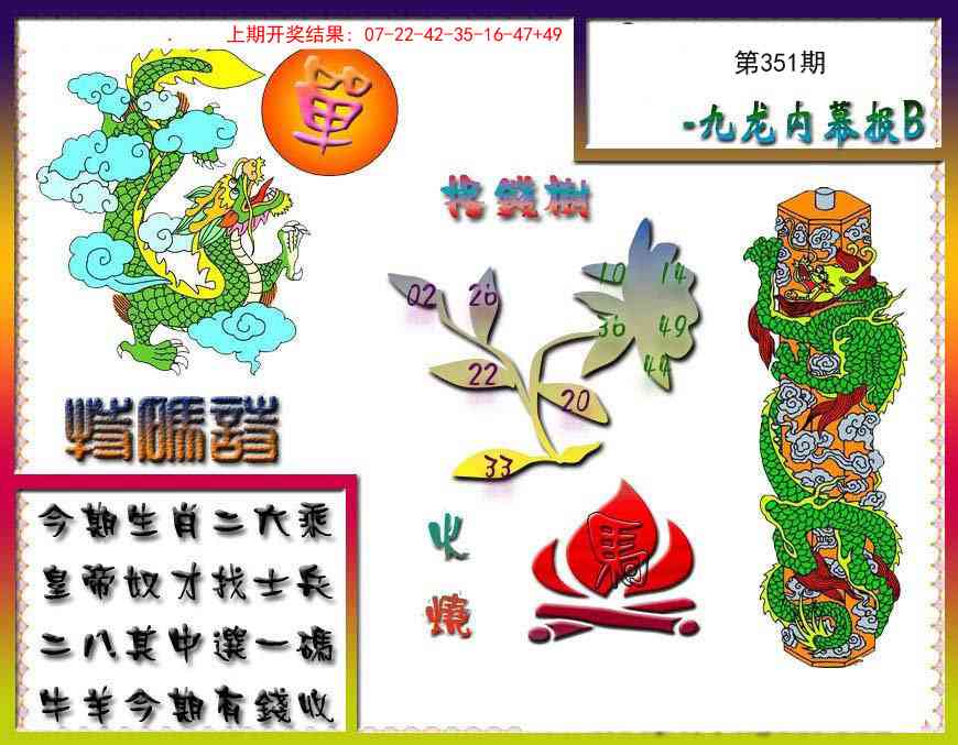 351期九龙内幕特肖图a[图]