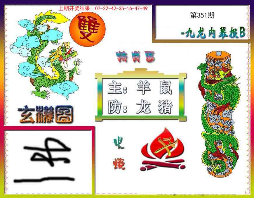 351期九龙内幕特肖图B[图]