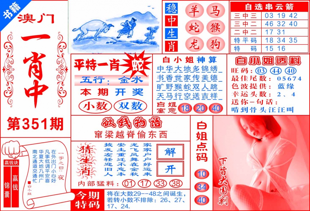 351期澳门锦囊宝典[图]