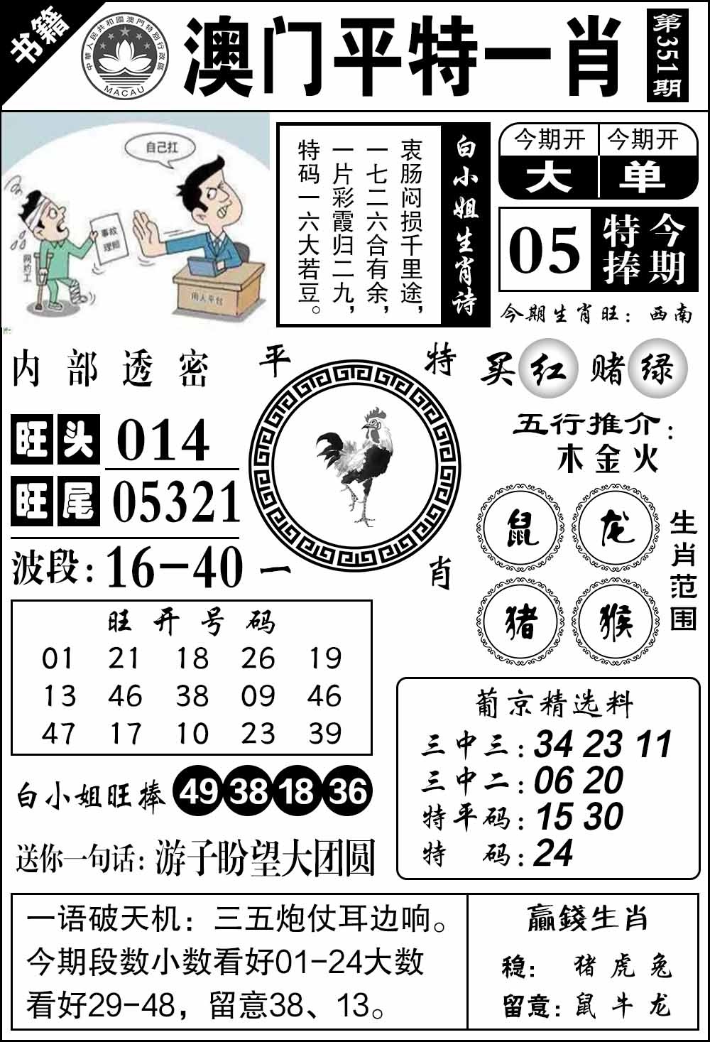 351期澳门内部透密[图]