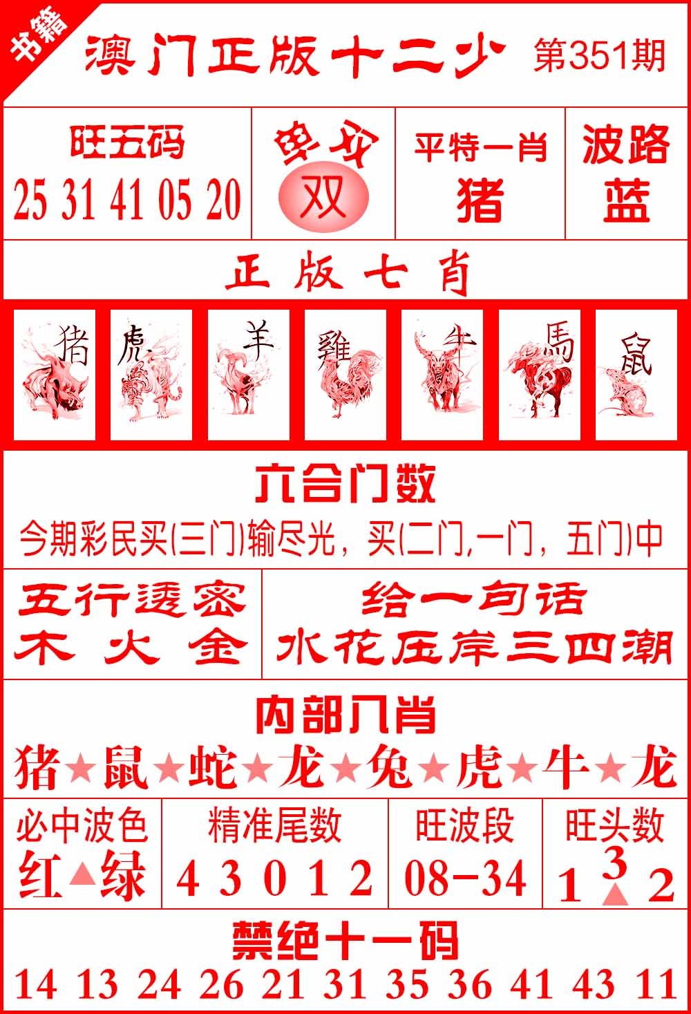 351期澳门十二少[图]