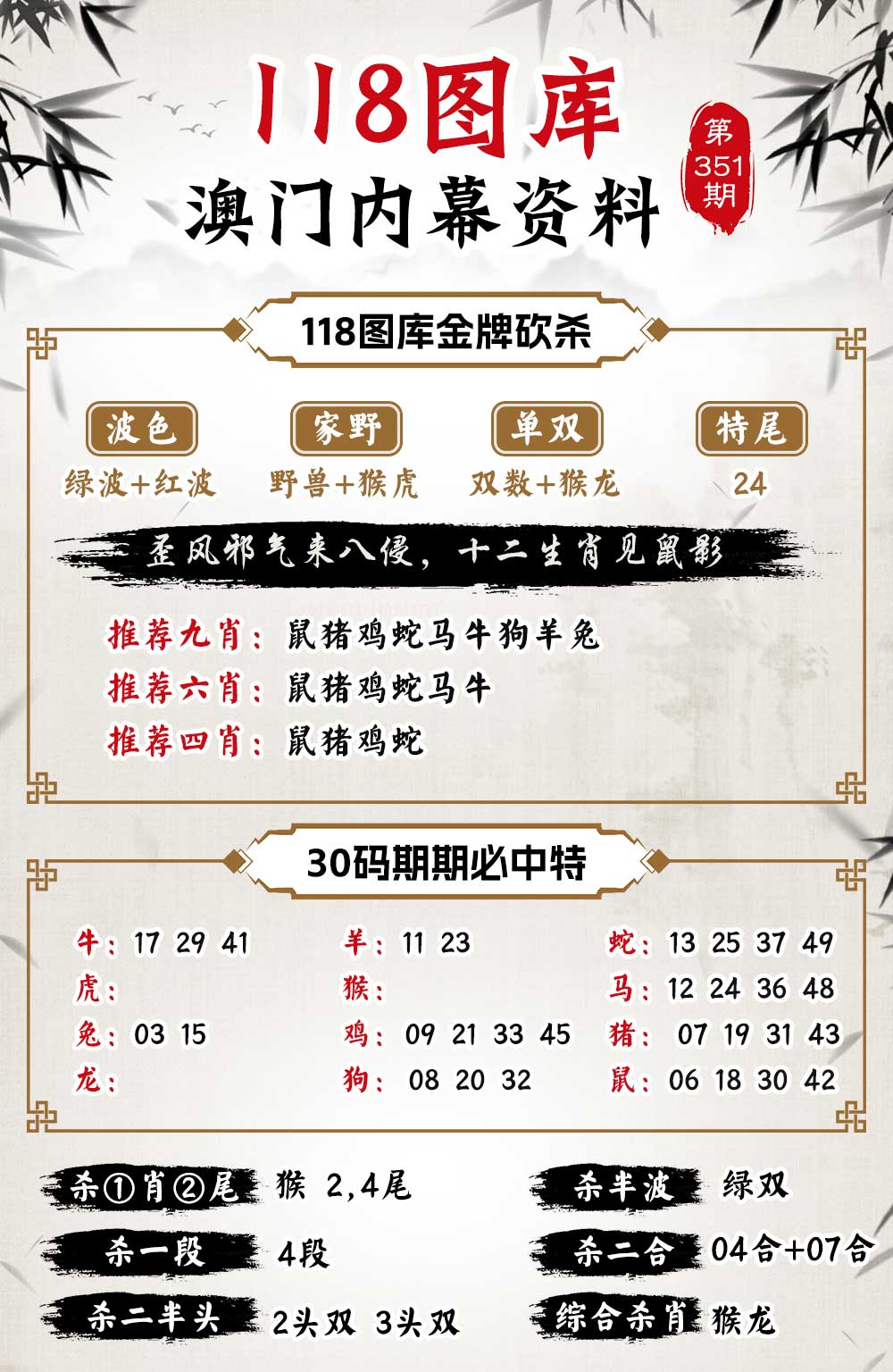 351期118内幕资料[图]