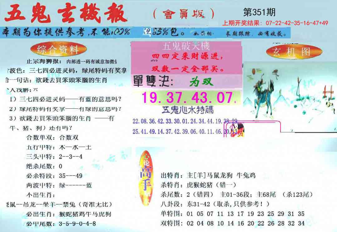 351期新五鬼玄机[图]