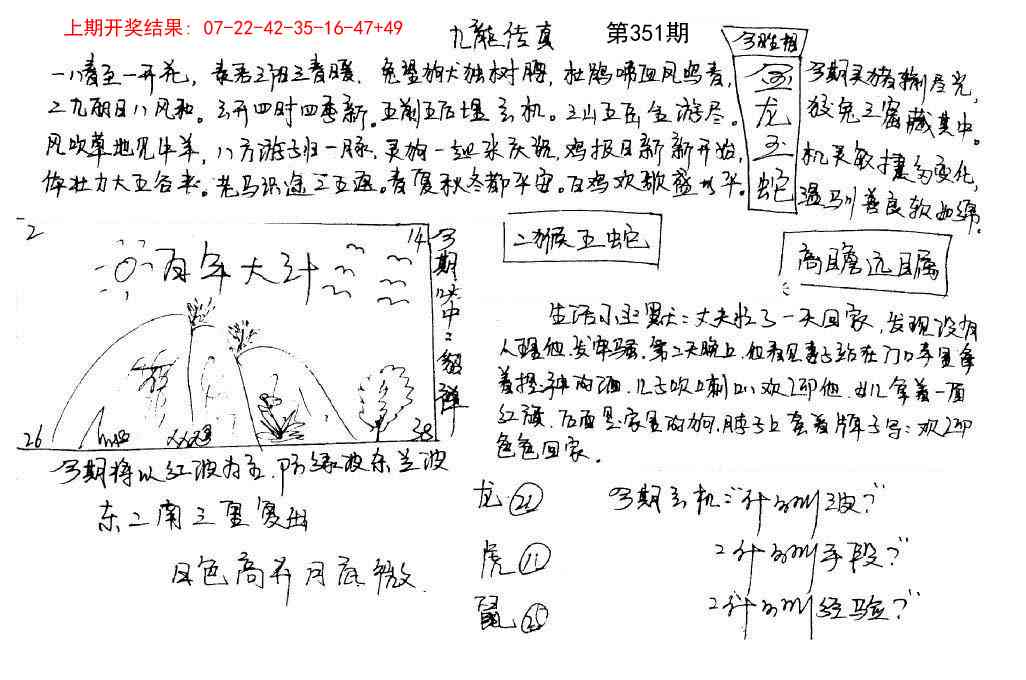 351期手写九龙内幕[图]