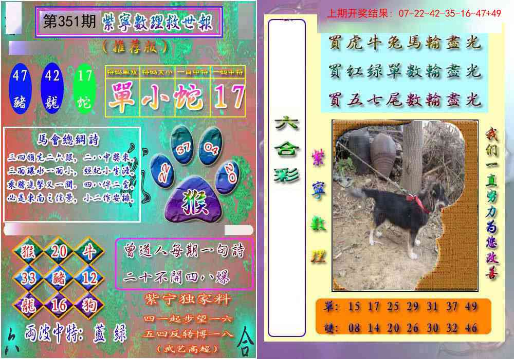 351期数理救世报[图]