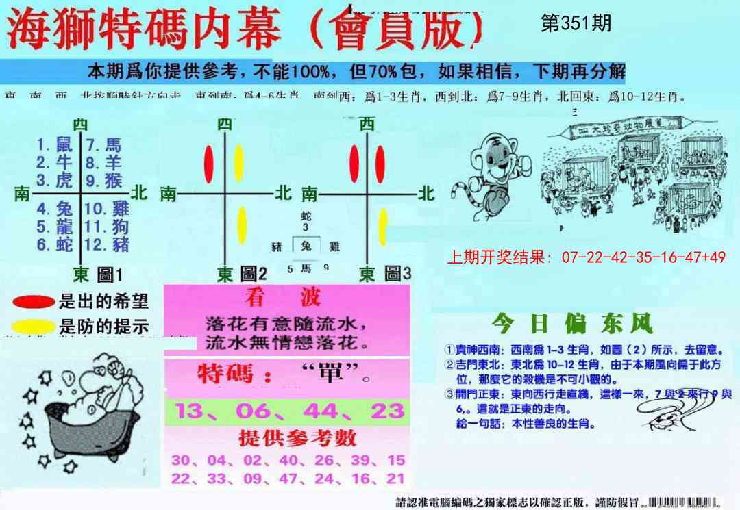 351期另版海狮特码内幕报[图]